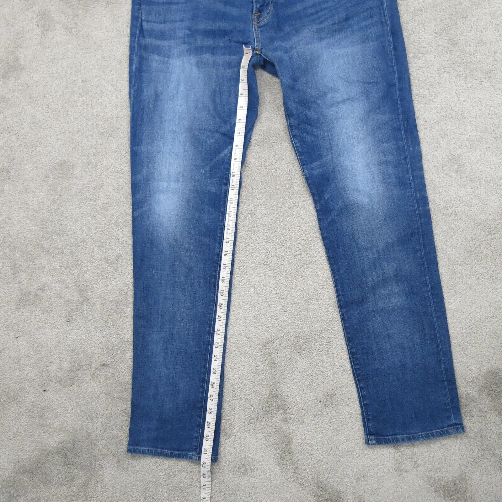 Abercrombie & Fitch Men Langdon Skinny Jeans Stretch Mid Rise Blue SZ W34XL32