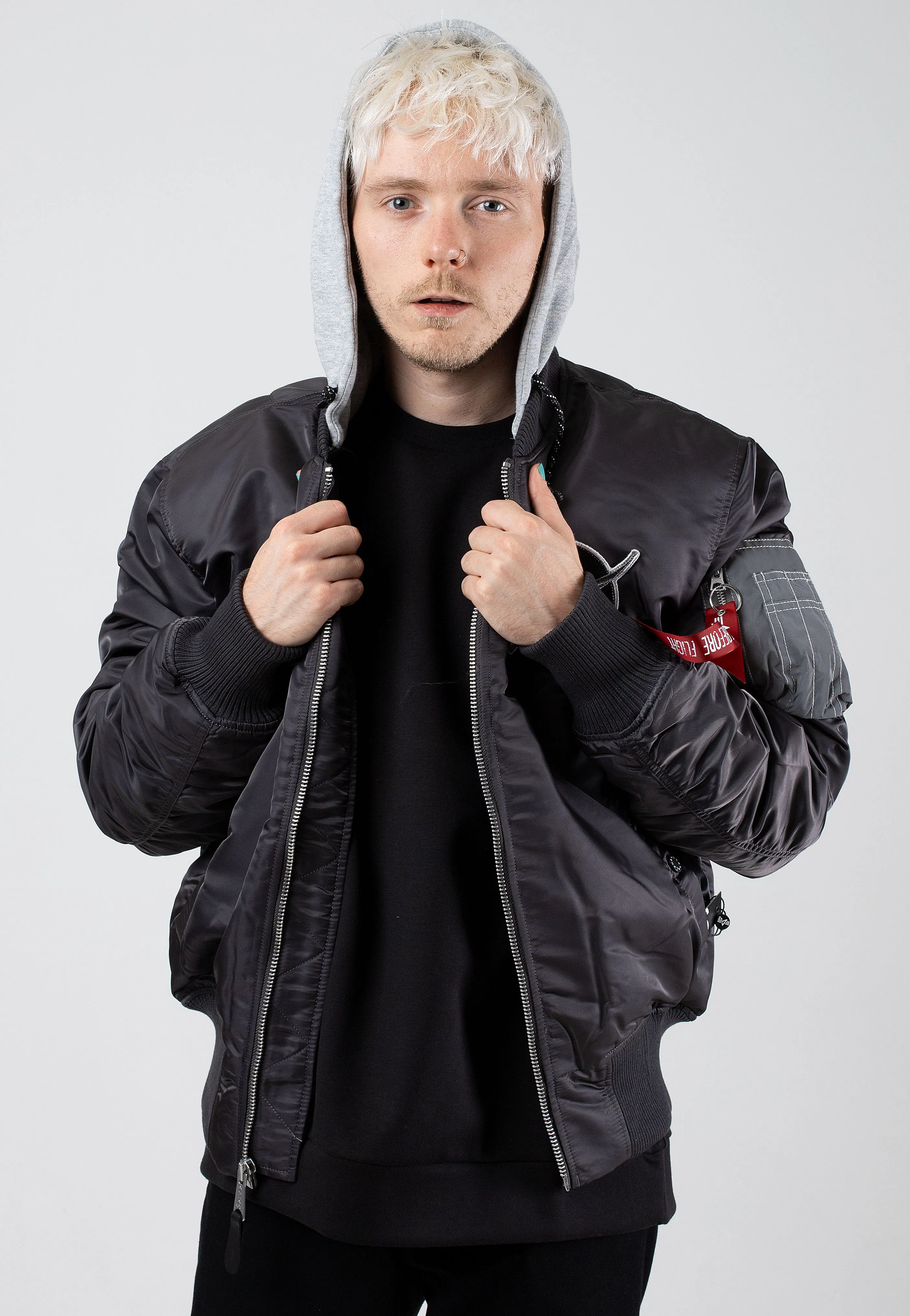 Alpha Industries - MA 1 VF Hood Dark Side Vintage Grey - Jacket