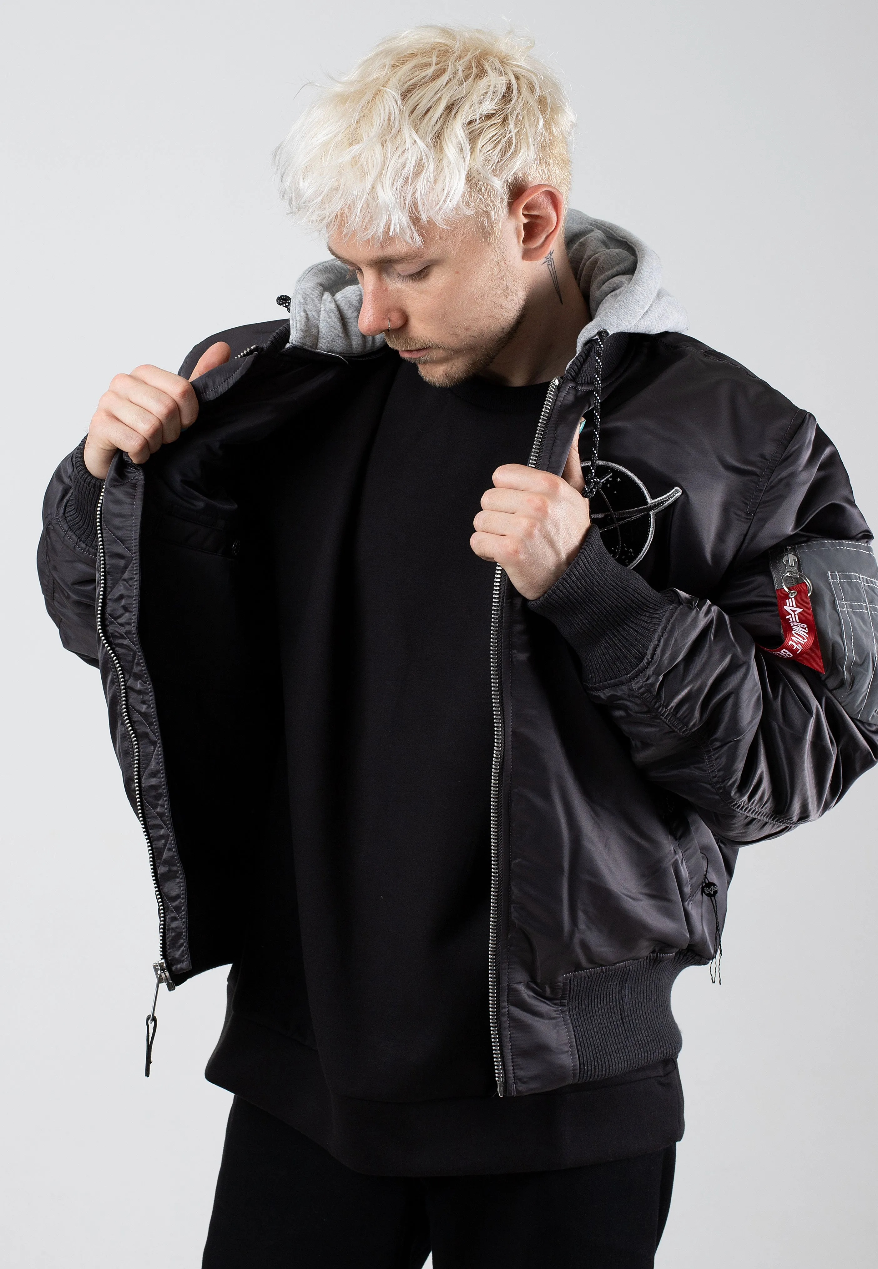 Alpha Industries - MA 1 VF Hood Dark Side Vintage Grey - Jacket