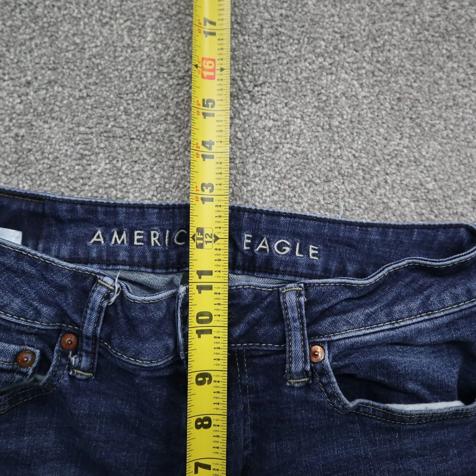 American Eagle Outfitters Mens Skinny Jeans Air Flex Mid Rise Blue Size W31XL32