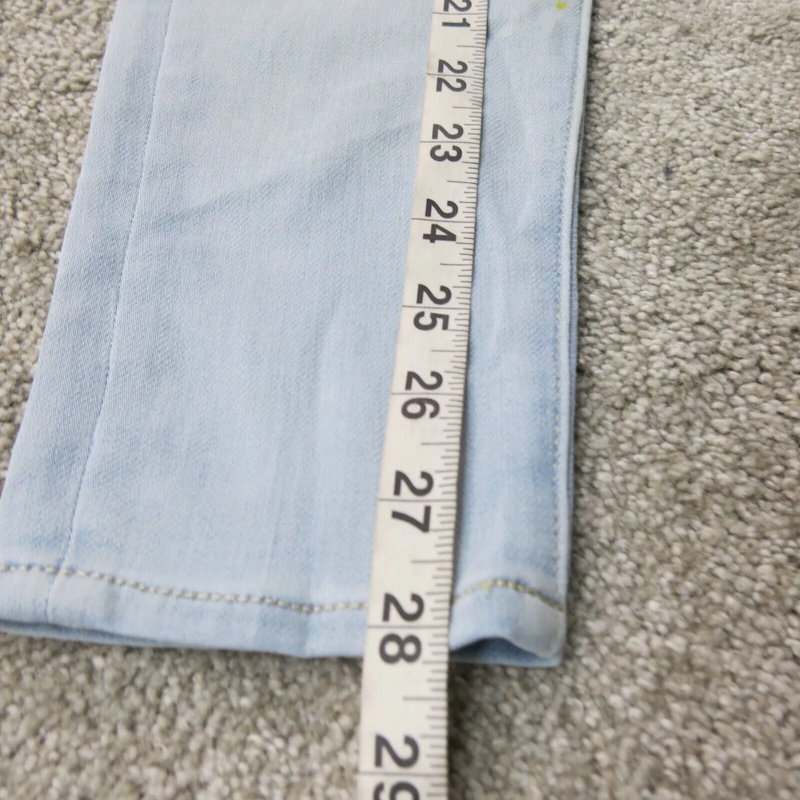 American Eagle Womens Jeans Skinny Leg Cotton Mid Rise Stretch Light Blue Size 6