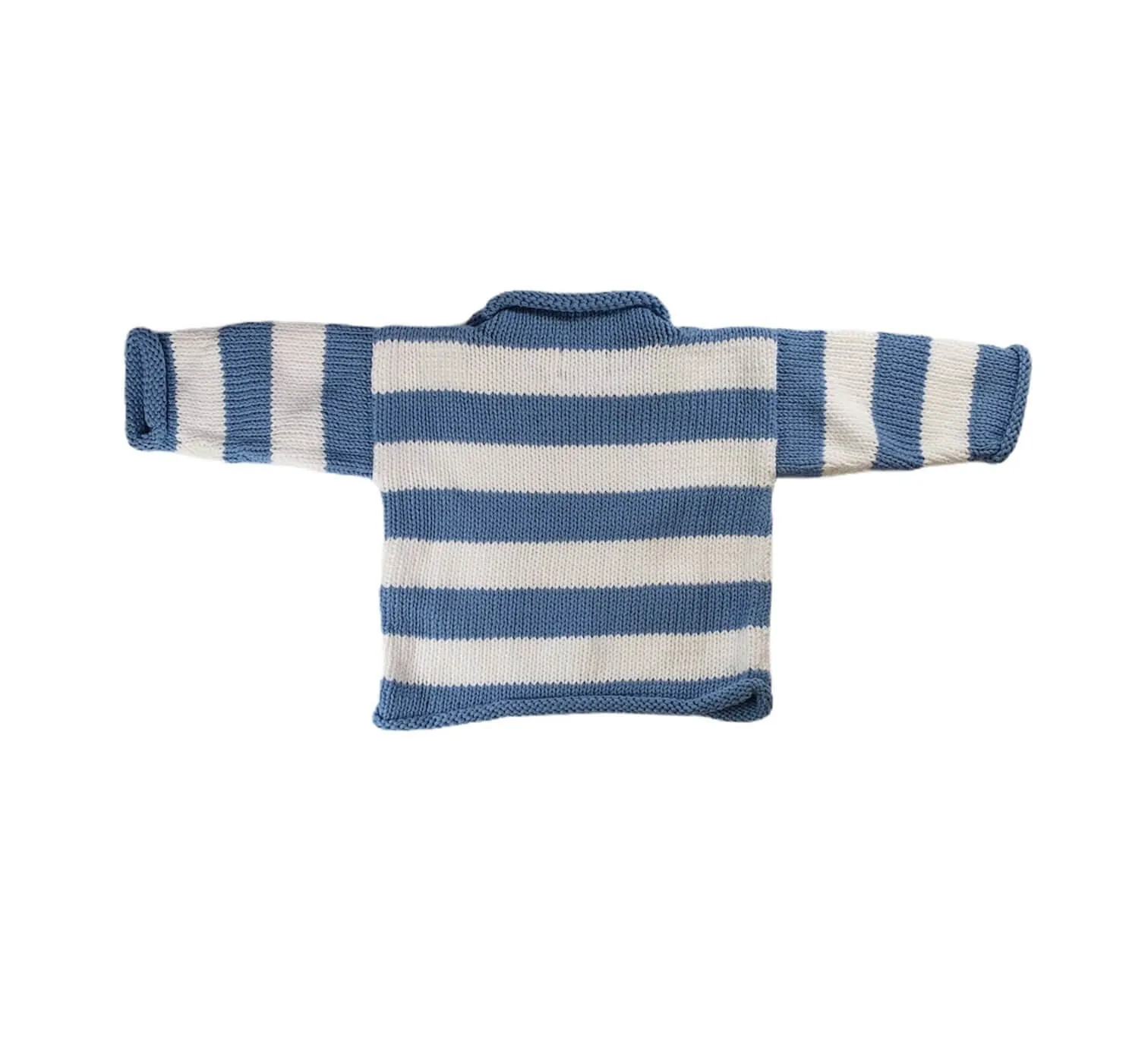 Blue Stripe Dump Truck Roll Neck Sweater