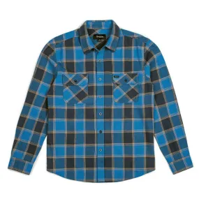 Brixton Bowery Flannel Long Sleeve Shirt Blue Navy