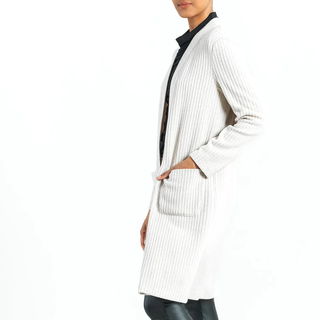 Chunky Ribbed - Modern Pocket Sweater Cardigan - Sand - Final Sale!