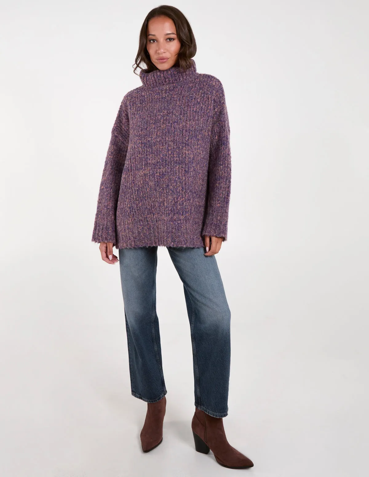 Chunky Turtle Neck Specked Jumper