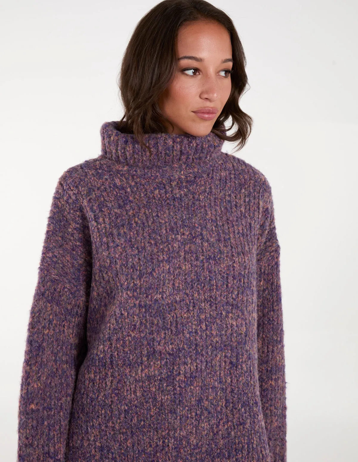 Chunky Turtle Neck Specked Jumper