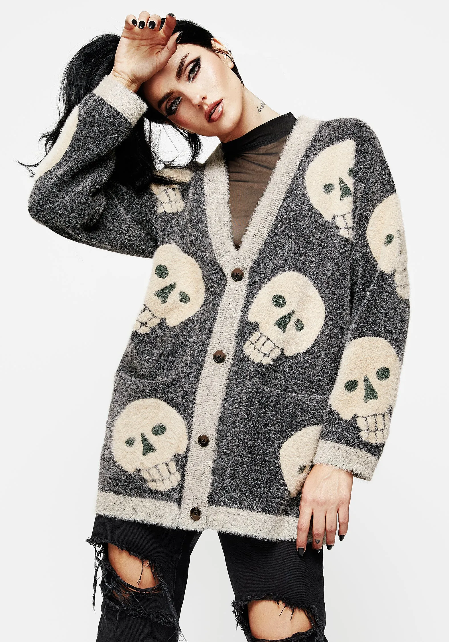 Crania Fluffy Knit Cardigan