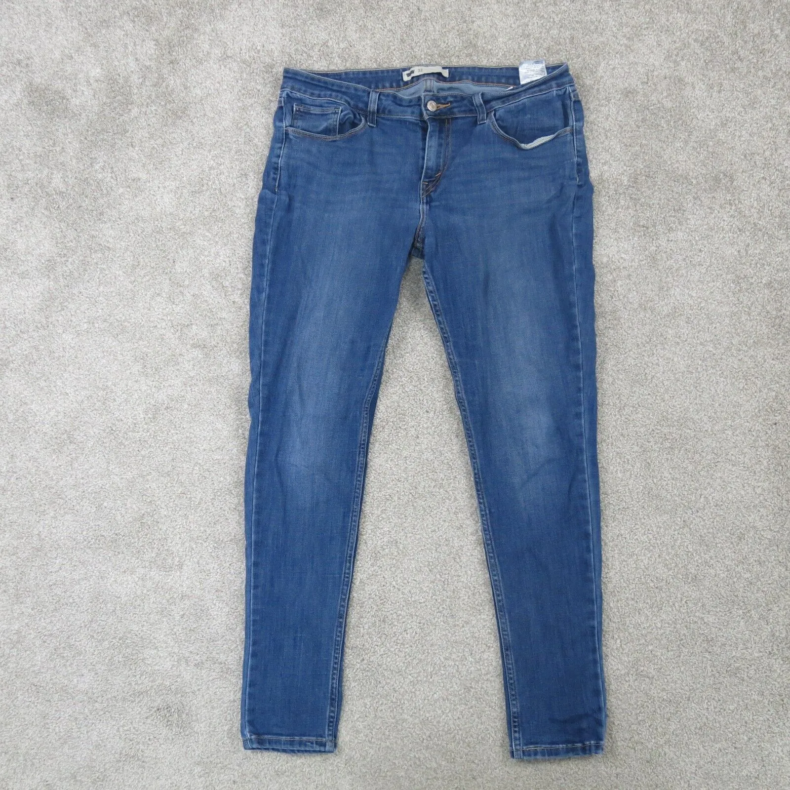 Denizen From Levi's Women Jeans Mid Rise Skinny Jeans Denim Stretch Blue Size 32