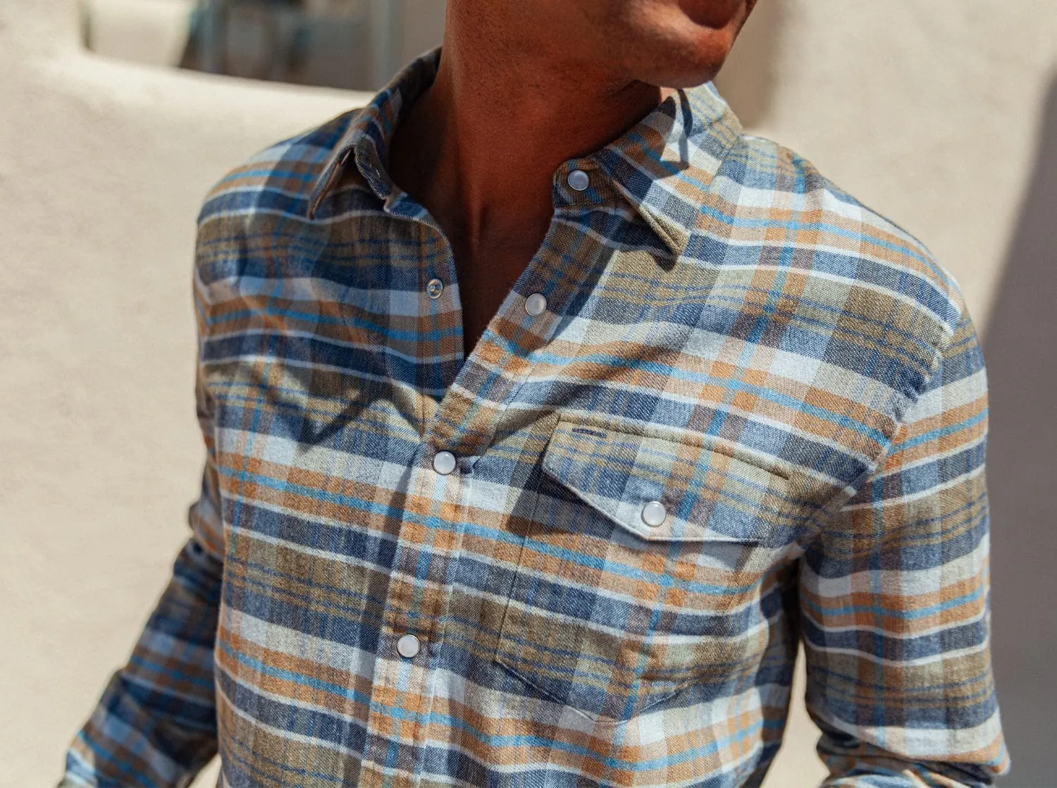 Flannel Pearl Snap - Apres Plaid - Blue