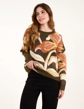 Glitter Flower Knit Jumper