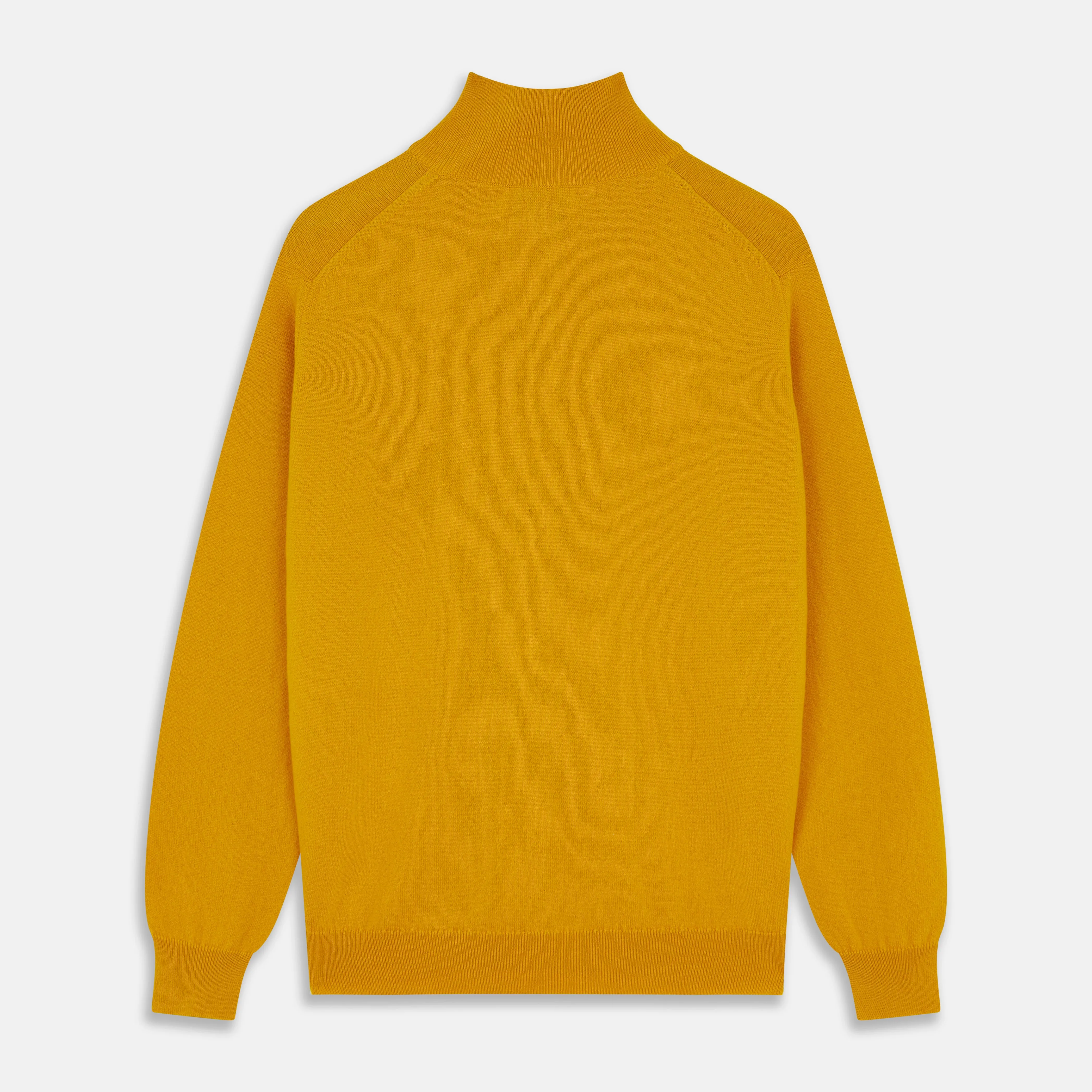 Gold Lennox Cashmere Half-Zip Jumper