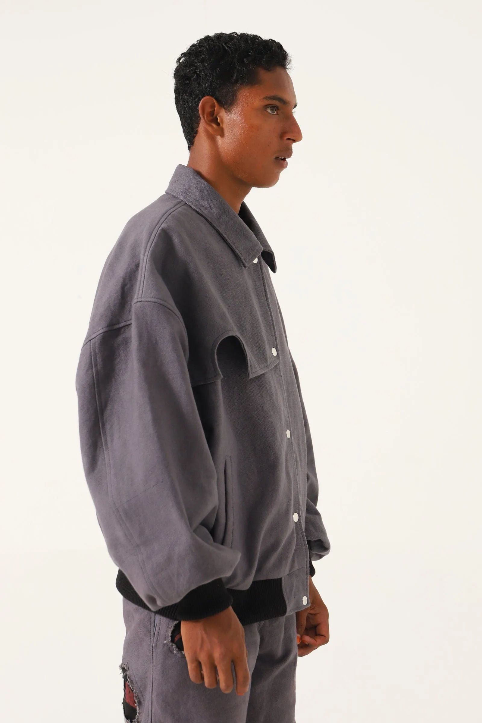 HANDWOVEN OVERSIZED BOMBER