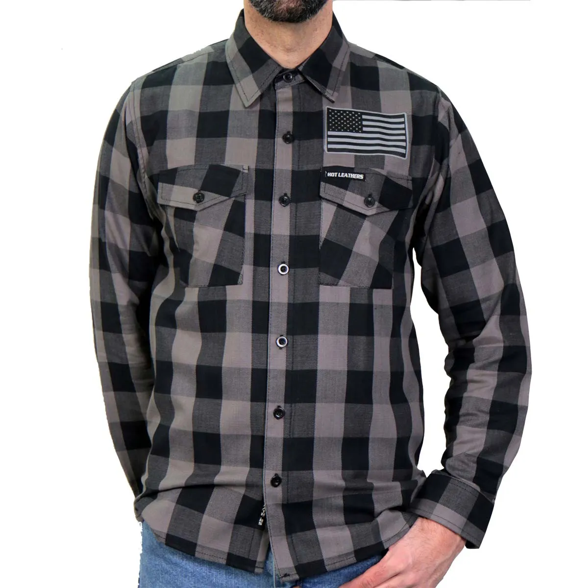 Hot Leathers FLM2102 Men's Tribal Eagle Flannel Long Sleeve Shirt