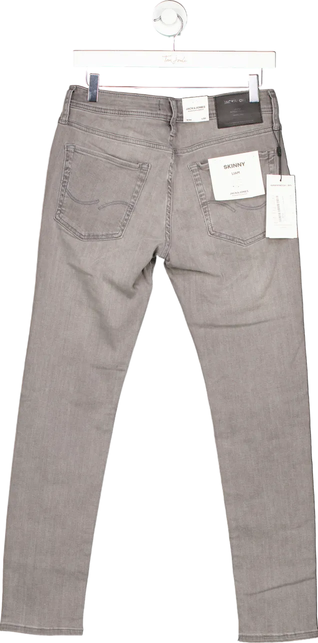 Jack & Jones Grey Skinny Liam Jeans W30