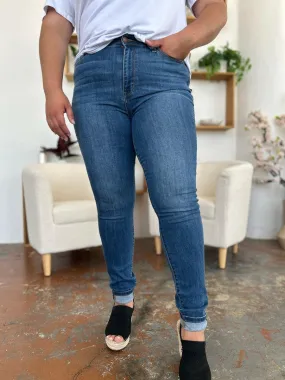 Judy Blue Full Size Cuffed Hem Skinny Jeans