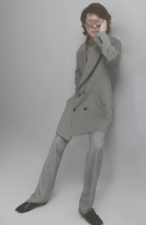 LOGAN WOOL & ALPACA DOUBLE BREAST GREY TOPCOAT