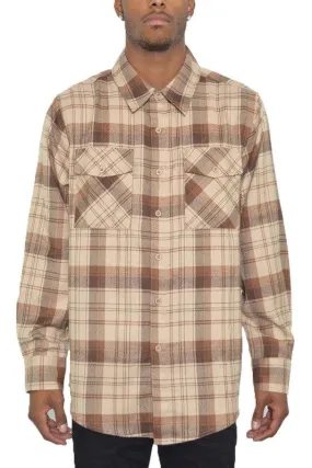 Mens Plaid Flannel Shirts Long Sleeve