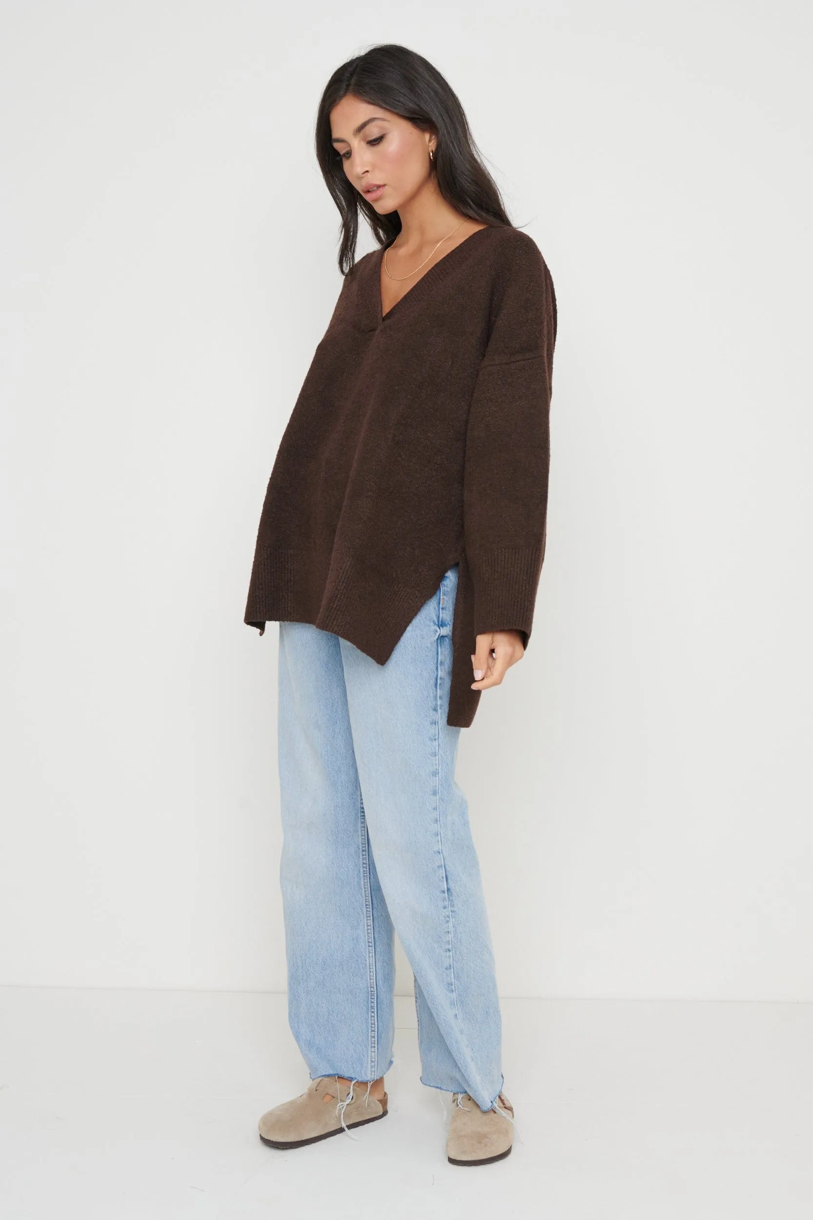 Myla Oversized Jumper - Brown