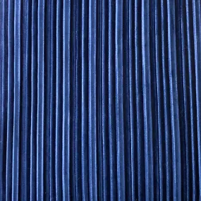 Navy Blue Pleated Stretch Velvet Fabric