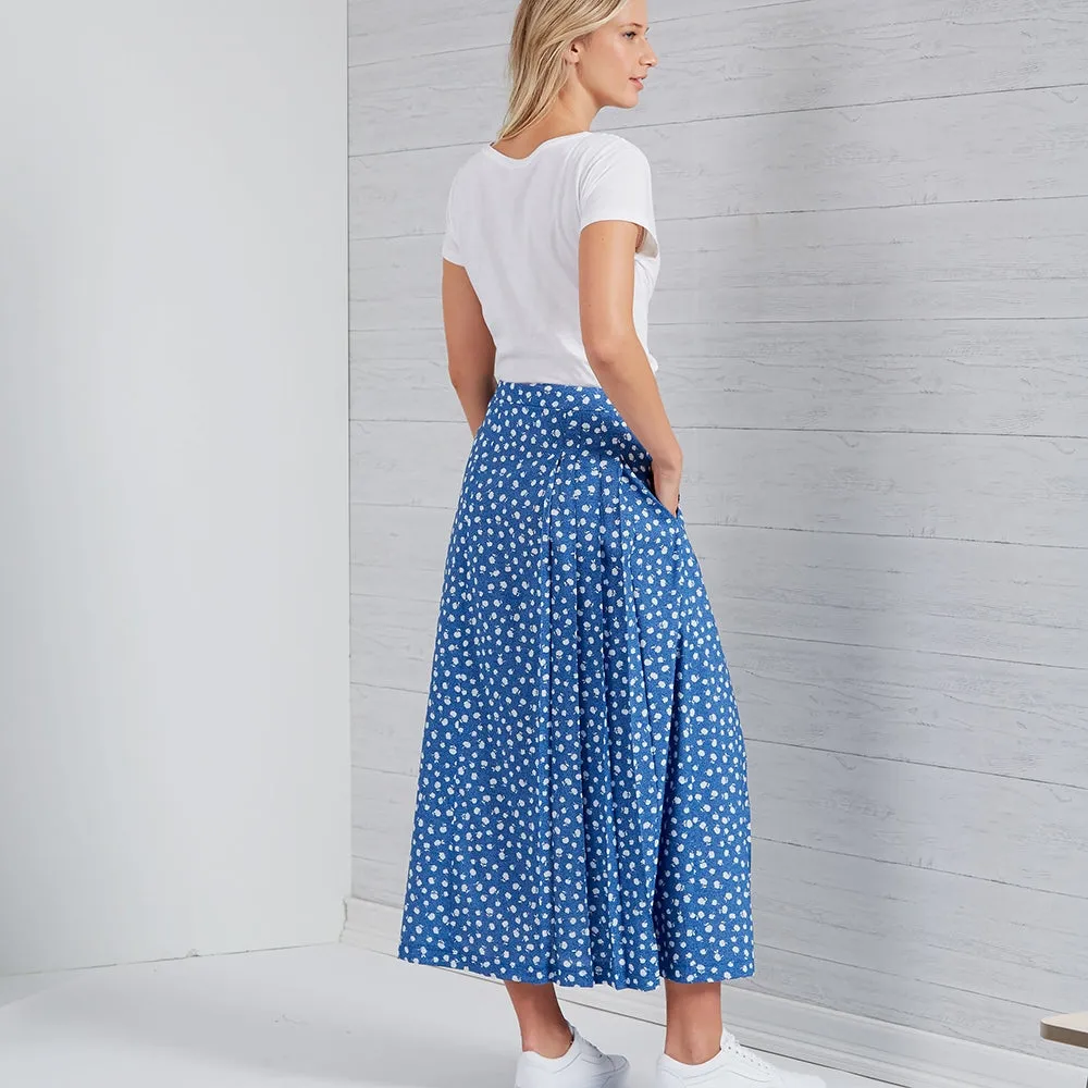 Newlook Pattern N6659 Misses' Pleated Skirt With Or Without Front Slit Opening