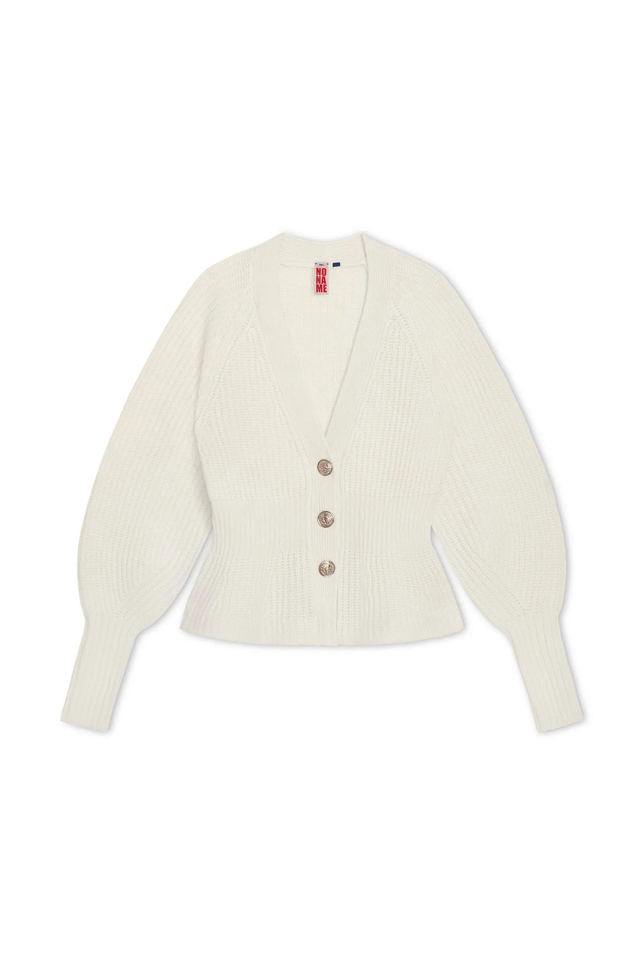 NONAME CHUNKY PEPLUM CARDIGAN