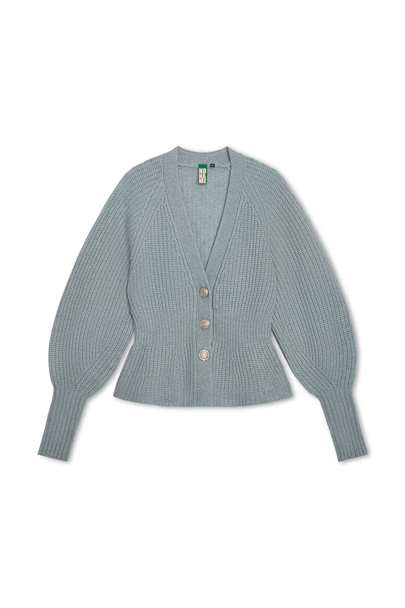 NONAME CHUNKY PEPLUM CARDIGAN