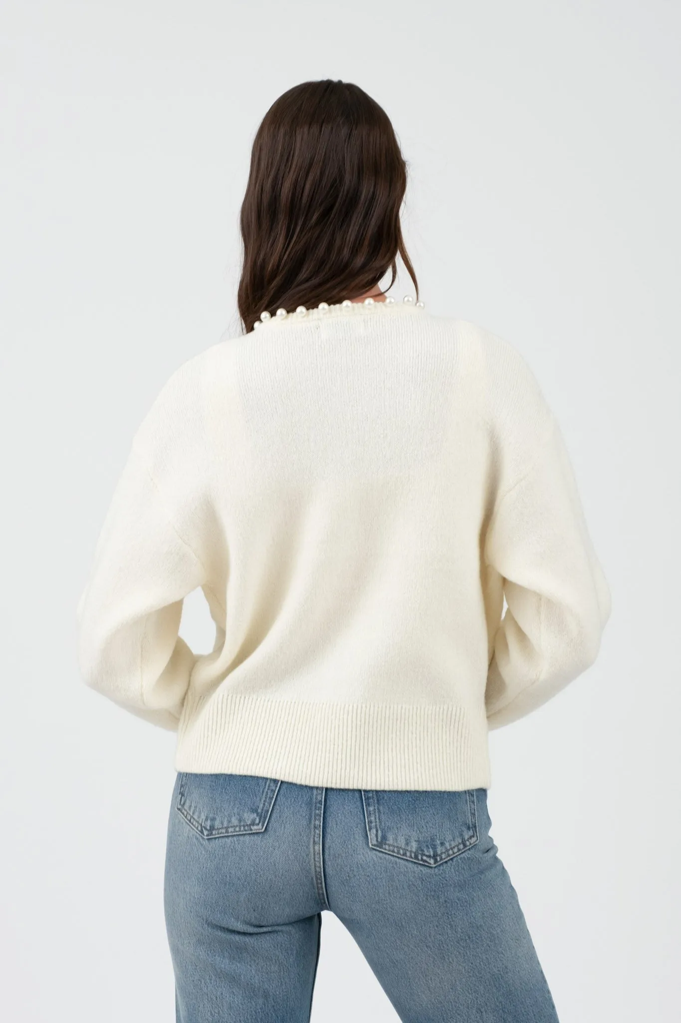 Pearl Trim Cardigan - FINAL SALE