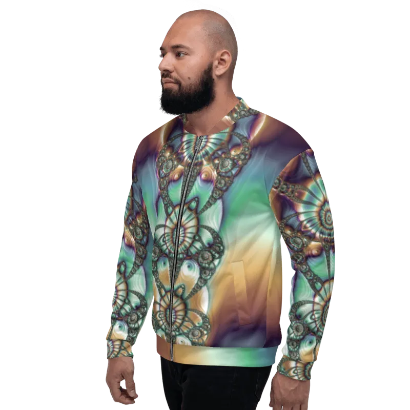 "Melted Hues Blossom" Collection - Unisex Designer Bomber Jacket