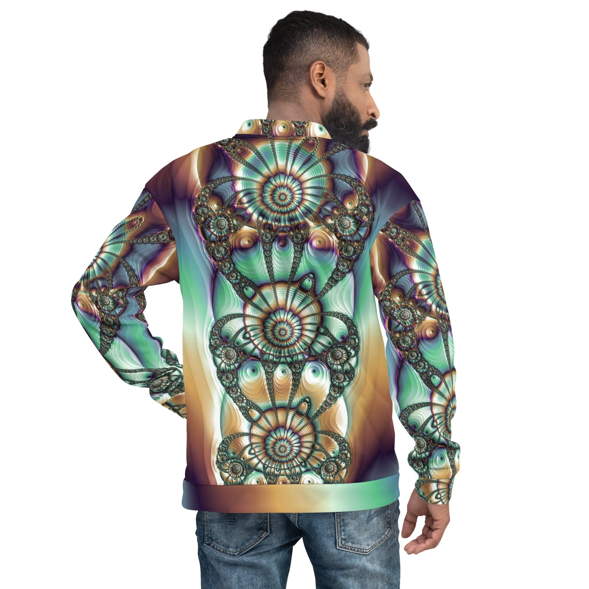 "Melted Hues Blossom" Collection - Unisex Designer Bomber Jacket