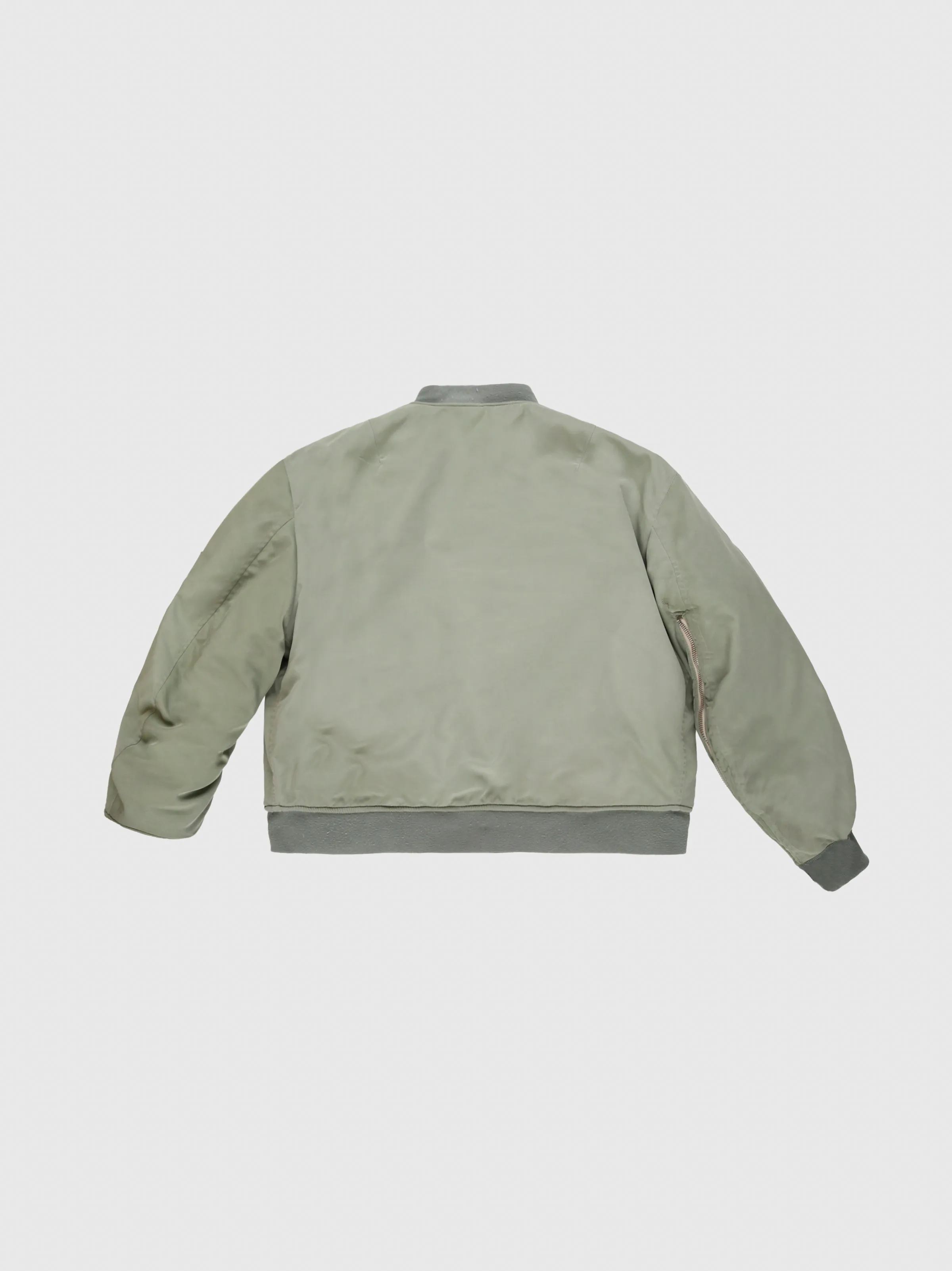 Recylced Heavy Nylon Military Bomber in Green