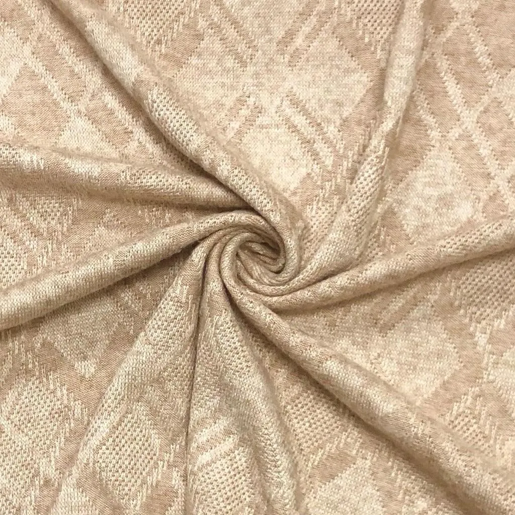 Soft Melange Jacquard Knit Fabric