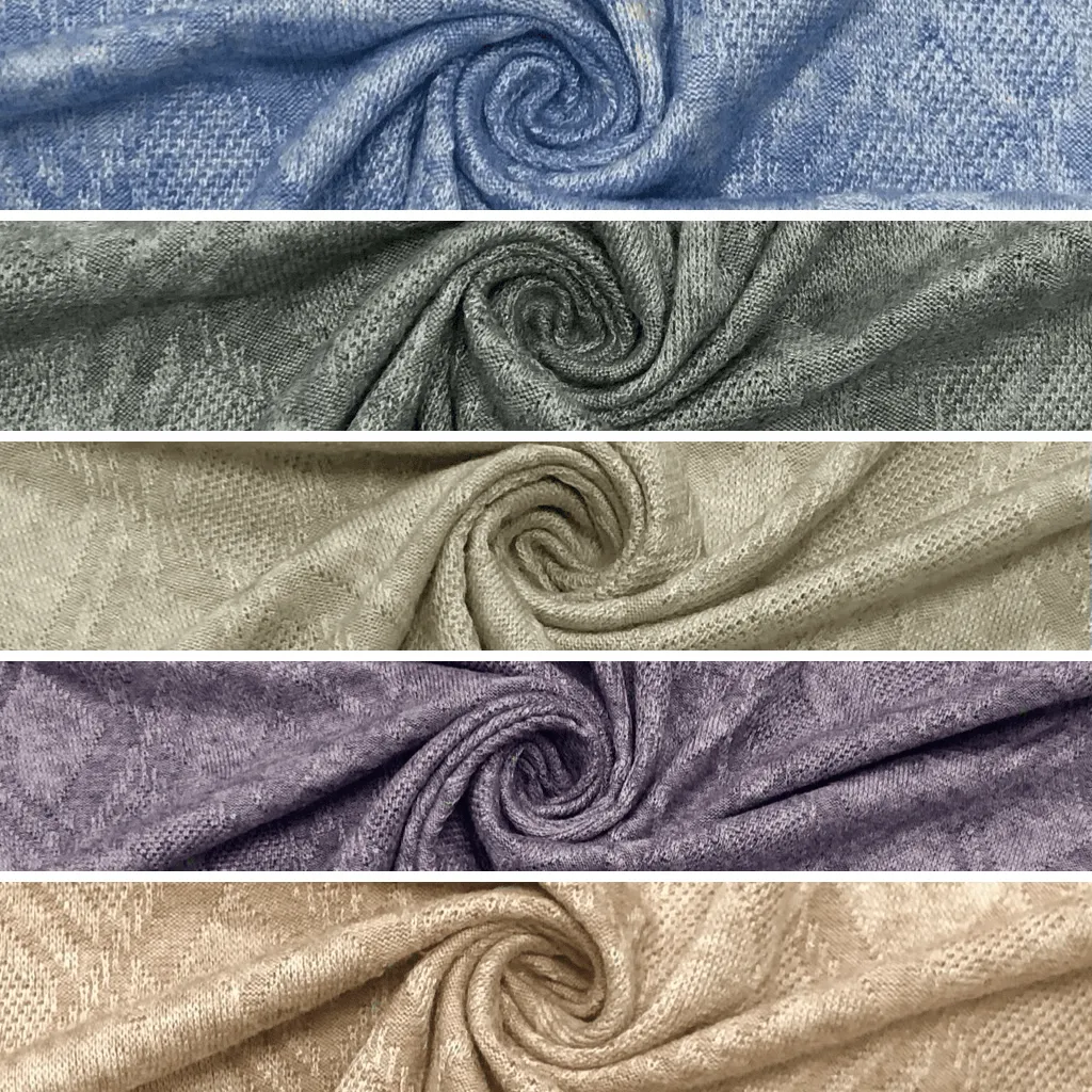 Soft Melange Jacquard Knit Fabric