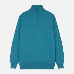 Teal Lennox Half-Zip Jumper