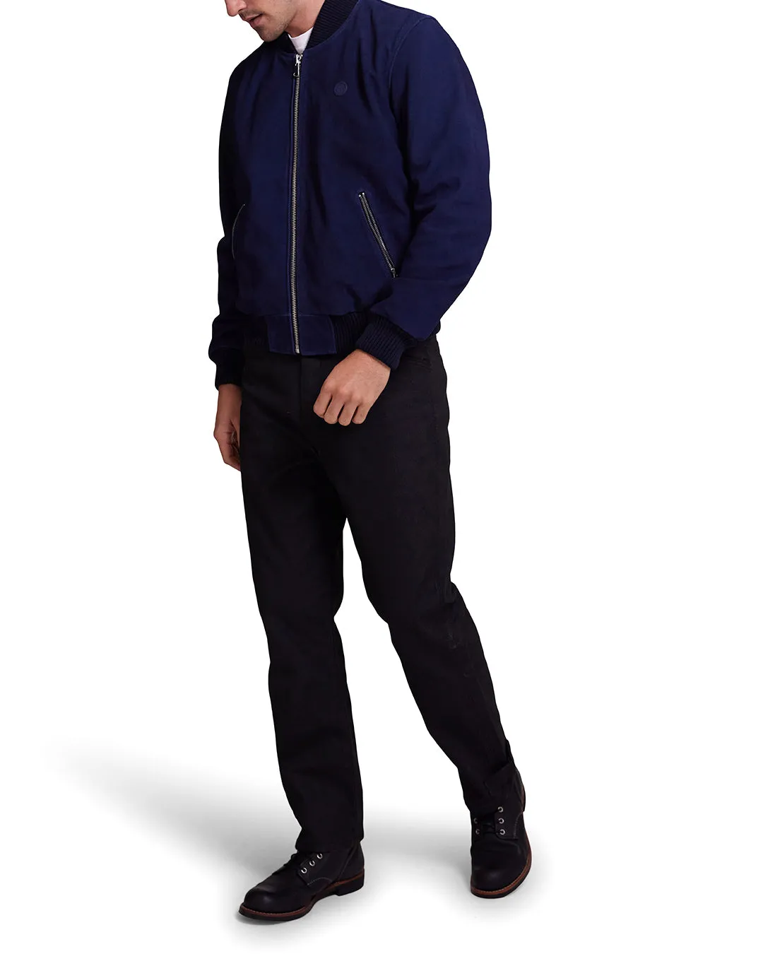 Thunder Suede Bomber - Navy