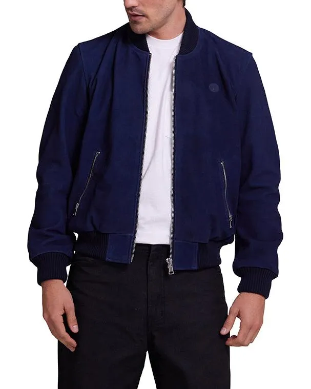 Thunder Suede Bomber - Navy