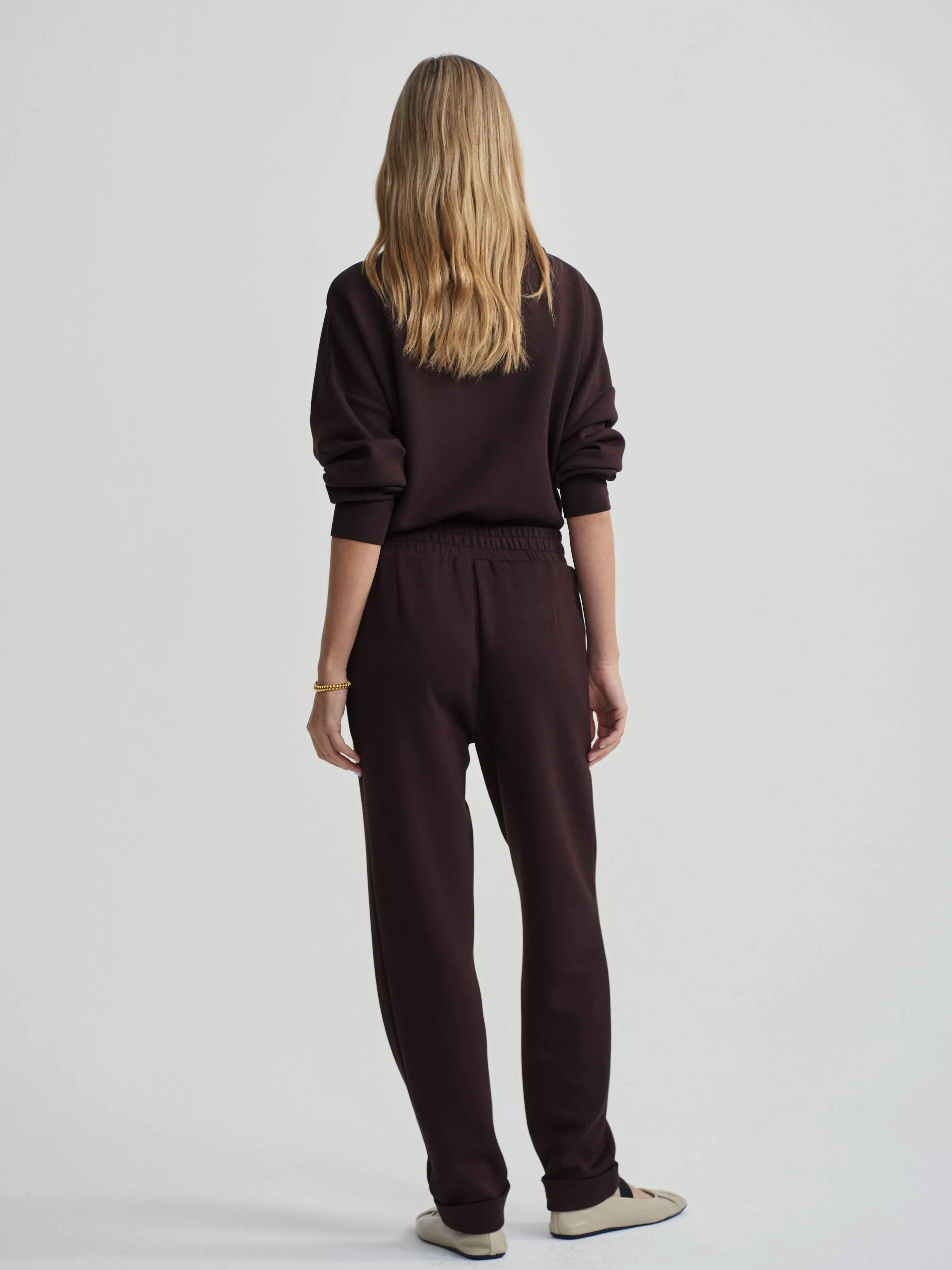 Varley Coffee Double Soft Rolled Cuff Pant