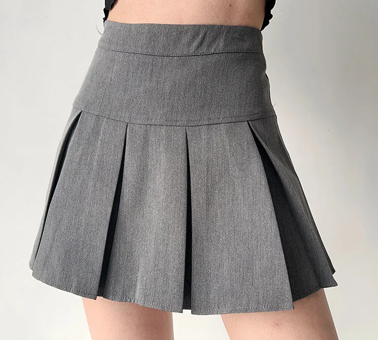 Wenkouban - Academia High-Waisted Pleated Skirt