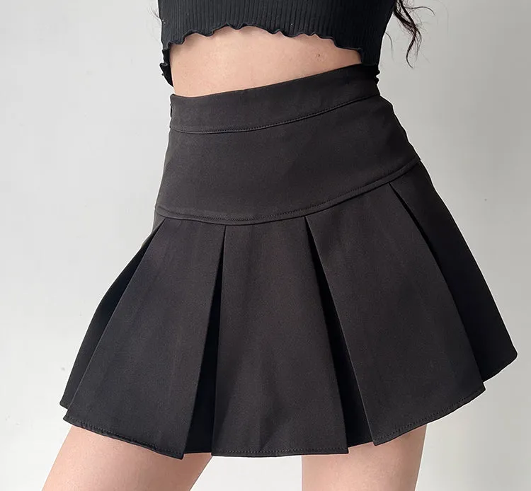 Wenkouban - Academia High-Waisted Pleated Skirt