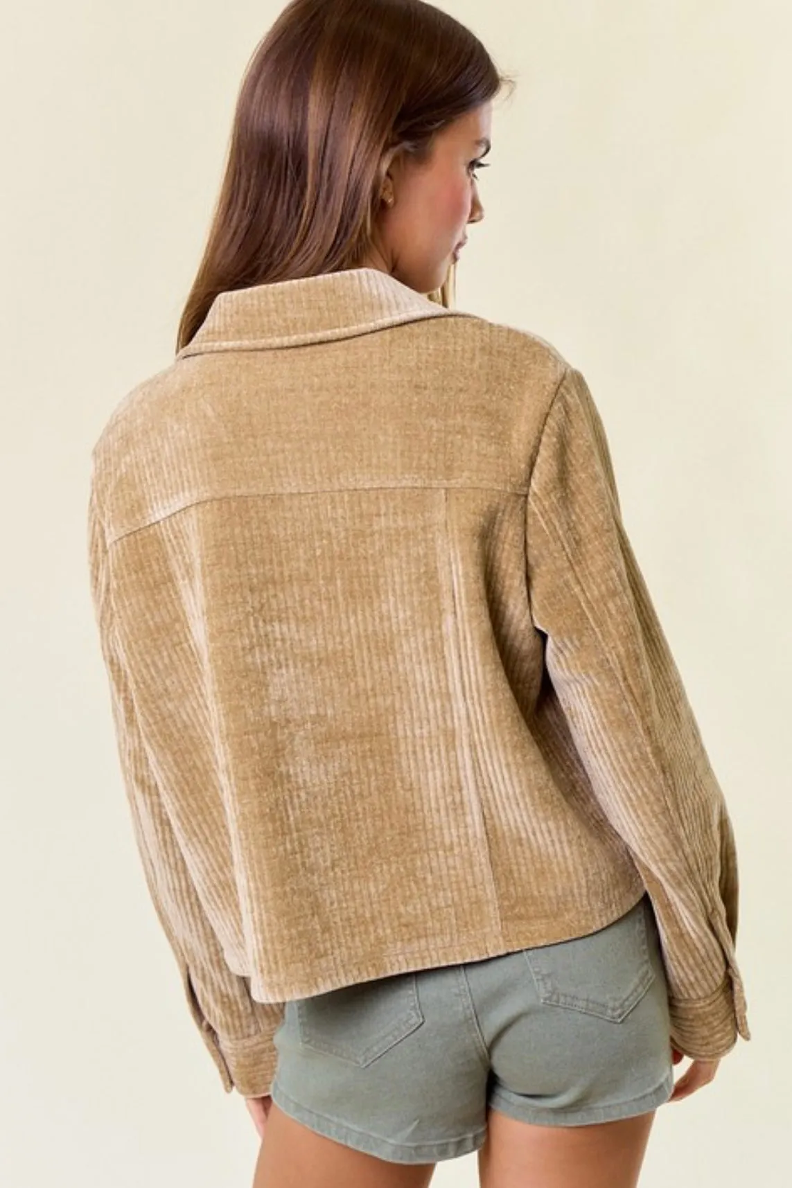 Wheat Velour Jacket - FINAL SALE